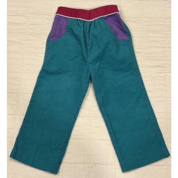 Winnie the Pooh Walt Disney Productions Other - Winnie the Pooh Vintage Corduroy Girl Pants 3T Teal Purple Fuchsia Walt Disney